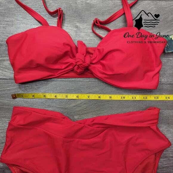 Blooming Jelly Knot Front Bikini Swimsuit Size M - Picture 4 of 6